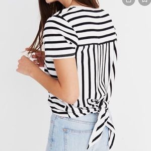 Madewell tie back shirt